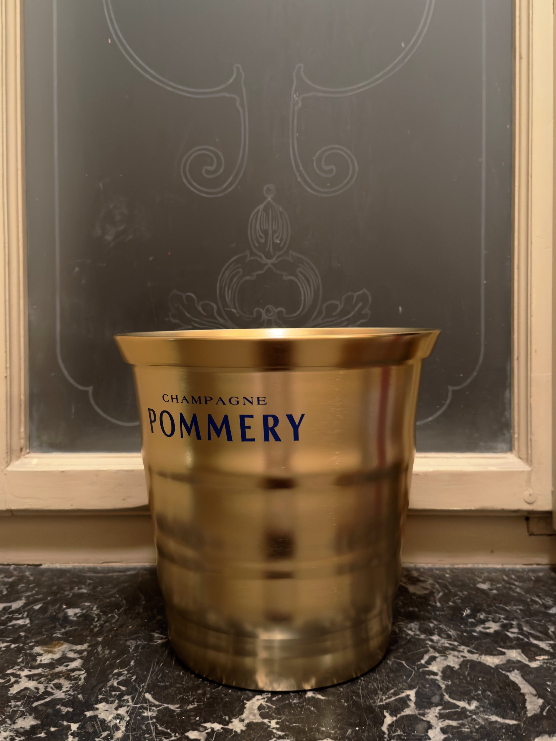 CHAMPAGNE POMMERY ICE BUCKET GOLD