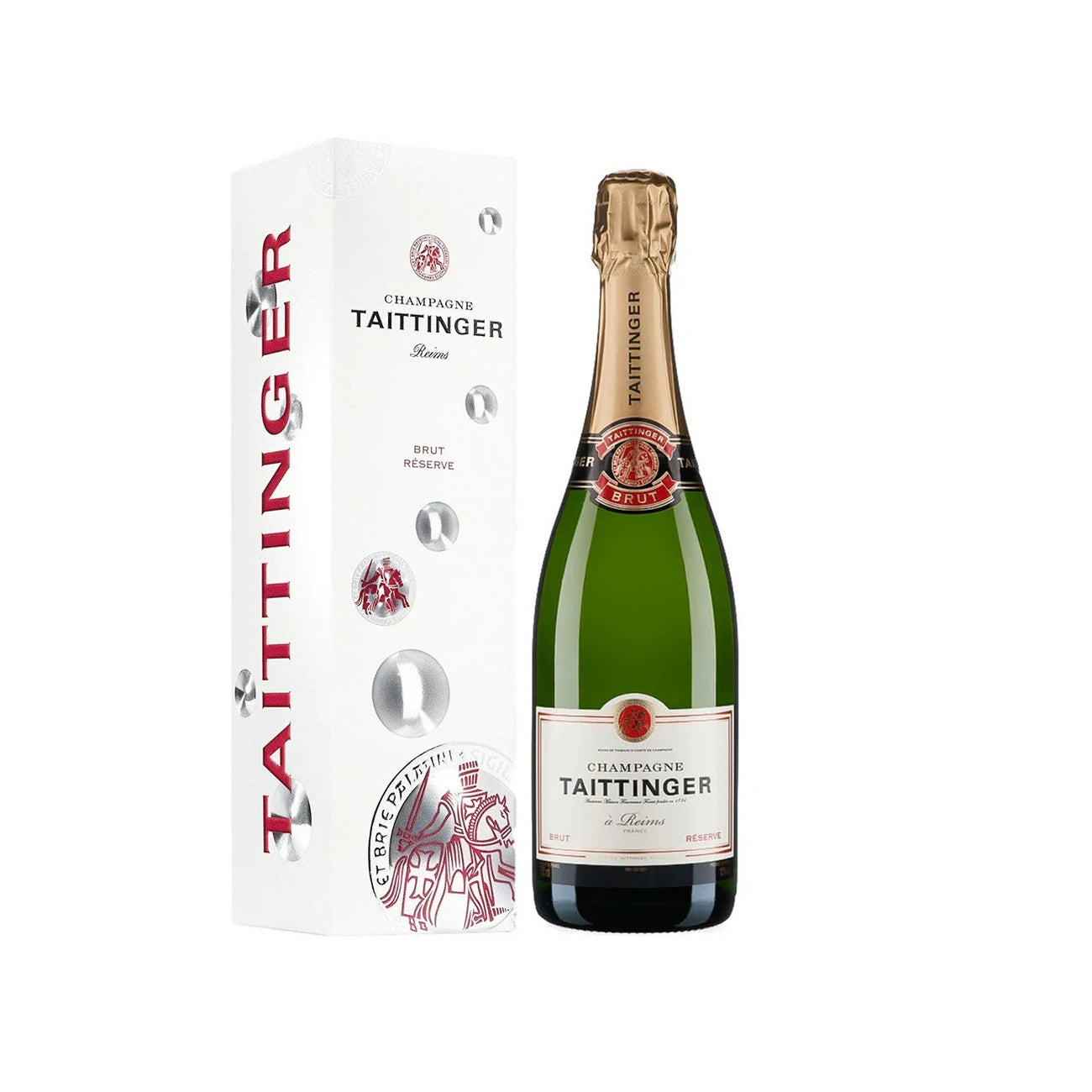 Taittinger Brut Réserve 75 cL gift box, gift bag