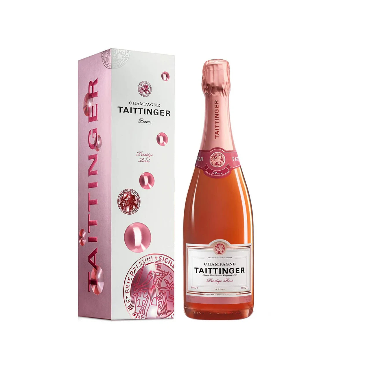 Taittinger Prestige Rosé 75 cL gift box, gift bag