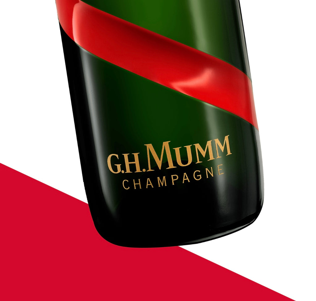G.H.MUMM GRAND CORDON BRUT COFFRET 75 cL 12 % SET SE DVĚMI SKLENIČKAMI, GIFT BAG