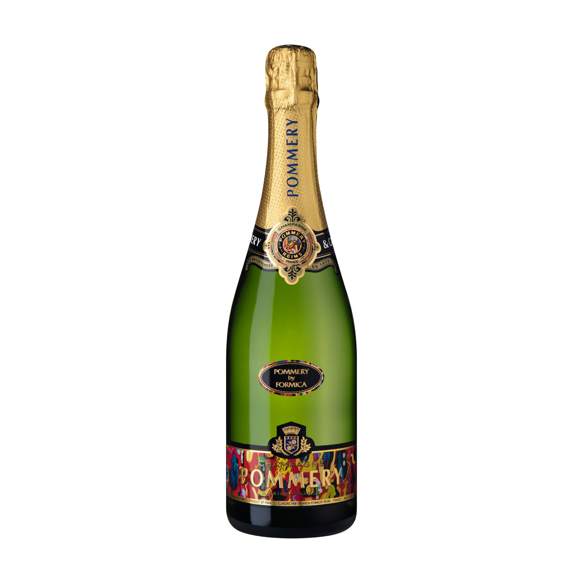 Pommery by FORMICA Brut Royal Noir Limited Edition 75 cL gift bag