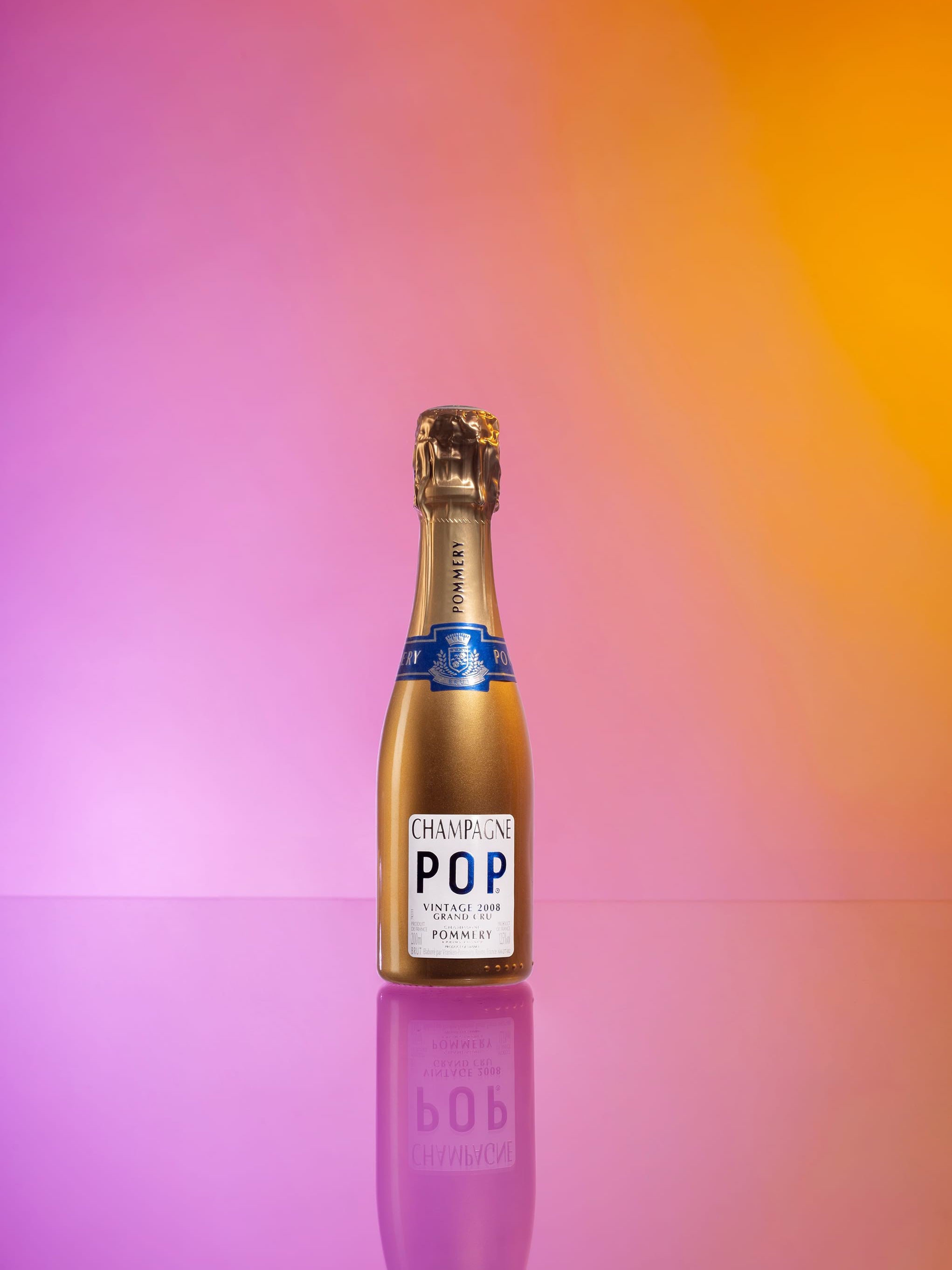 CHAMPAGNE POMMERY POP SINCE 1999 4 x 20 cL GIFT BOX, GIFT BAG