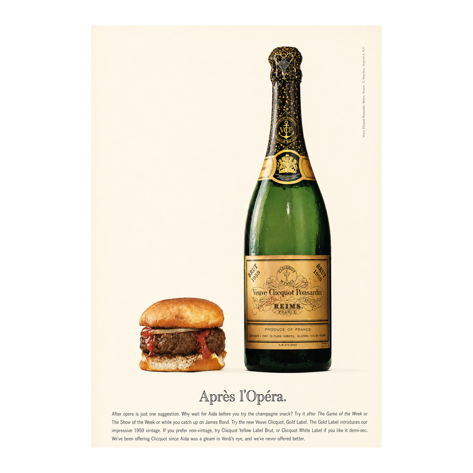 Veuve Clicquot Limited Edition 250th Anniversary Burger Poster