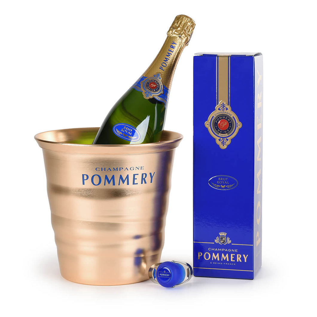 CHAMPAGNE POMMERY ICE BUCKET GOLD
