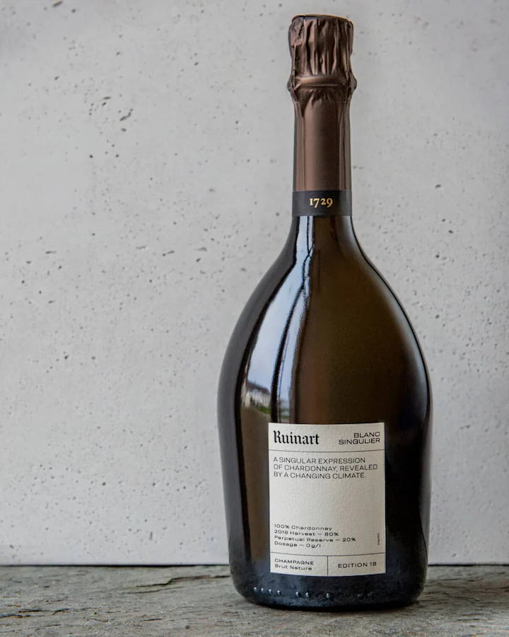 RUINART CHAMPAGNE BLANC SINGULIER BRUT NATURE EDITION 18 75 cL GIFT BAG