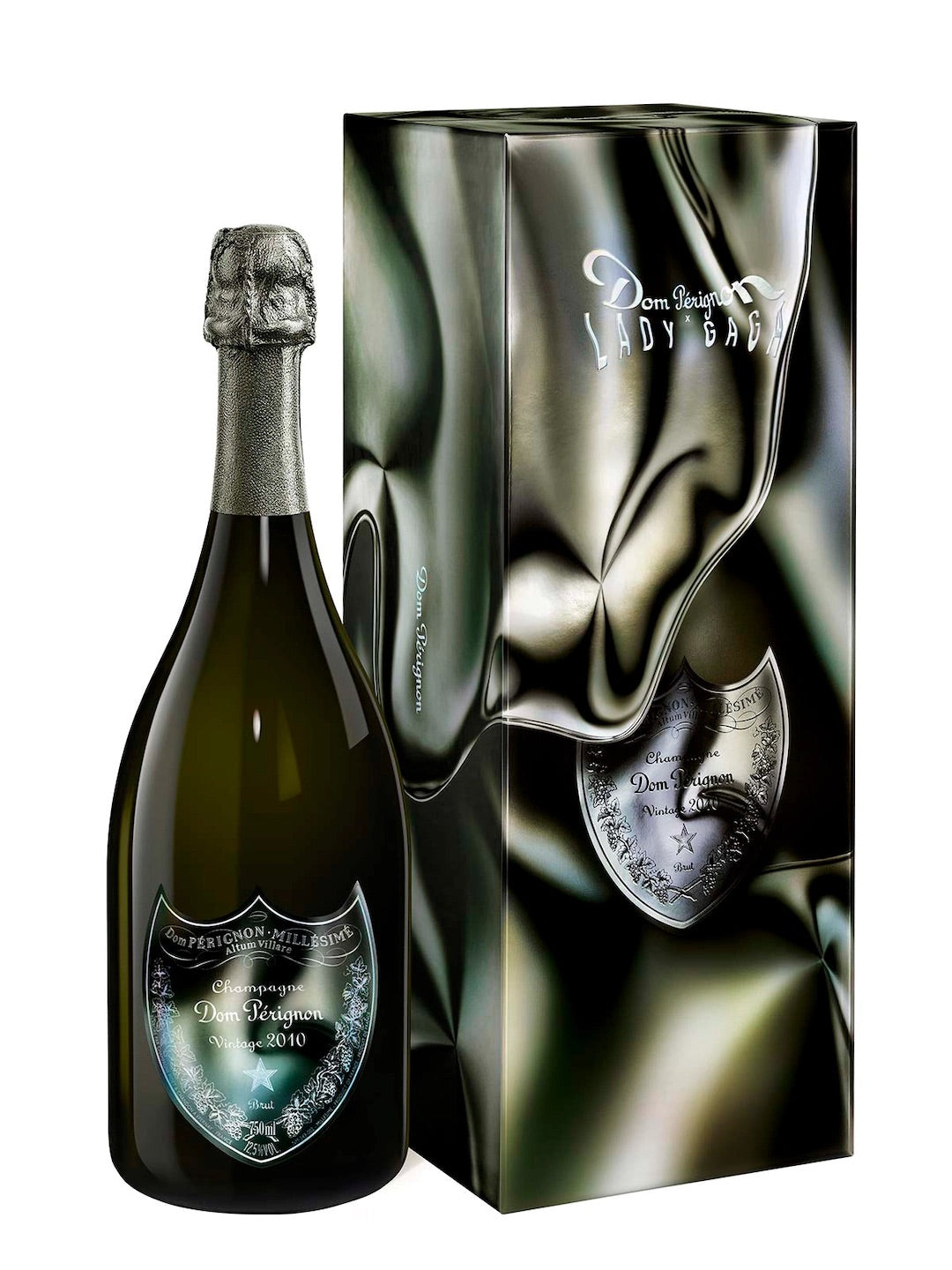 Dom Pérignon Millésimé Lady Gaga Limited Edition Brut Vintage 2010 75 cL gift box, gift bag