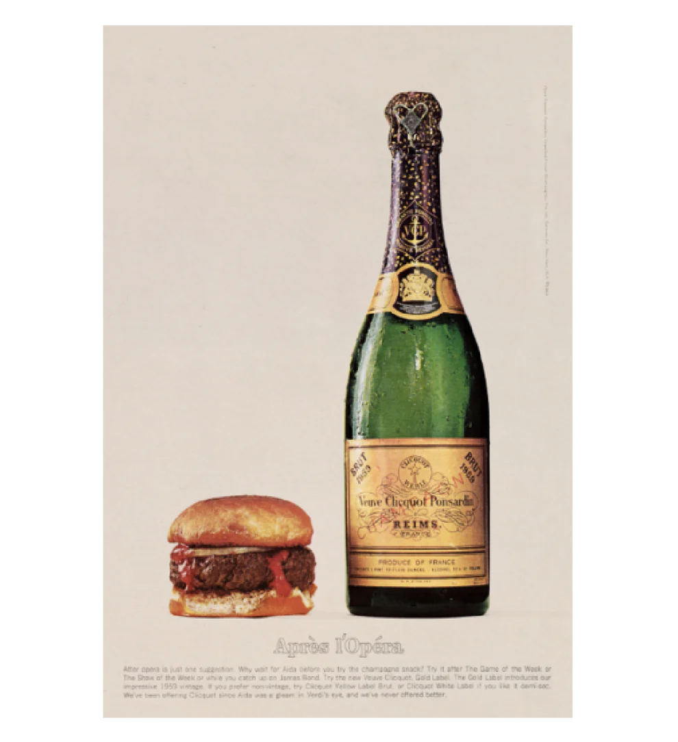 VEUVE CLICQUOT LIMITED EDITION 250TH ANNIVERSARY BURGER POSTER
