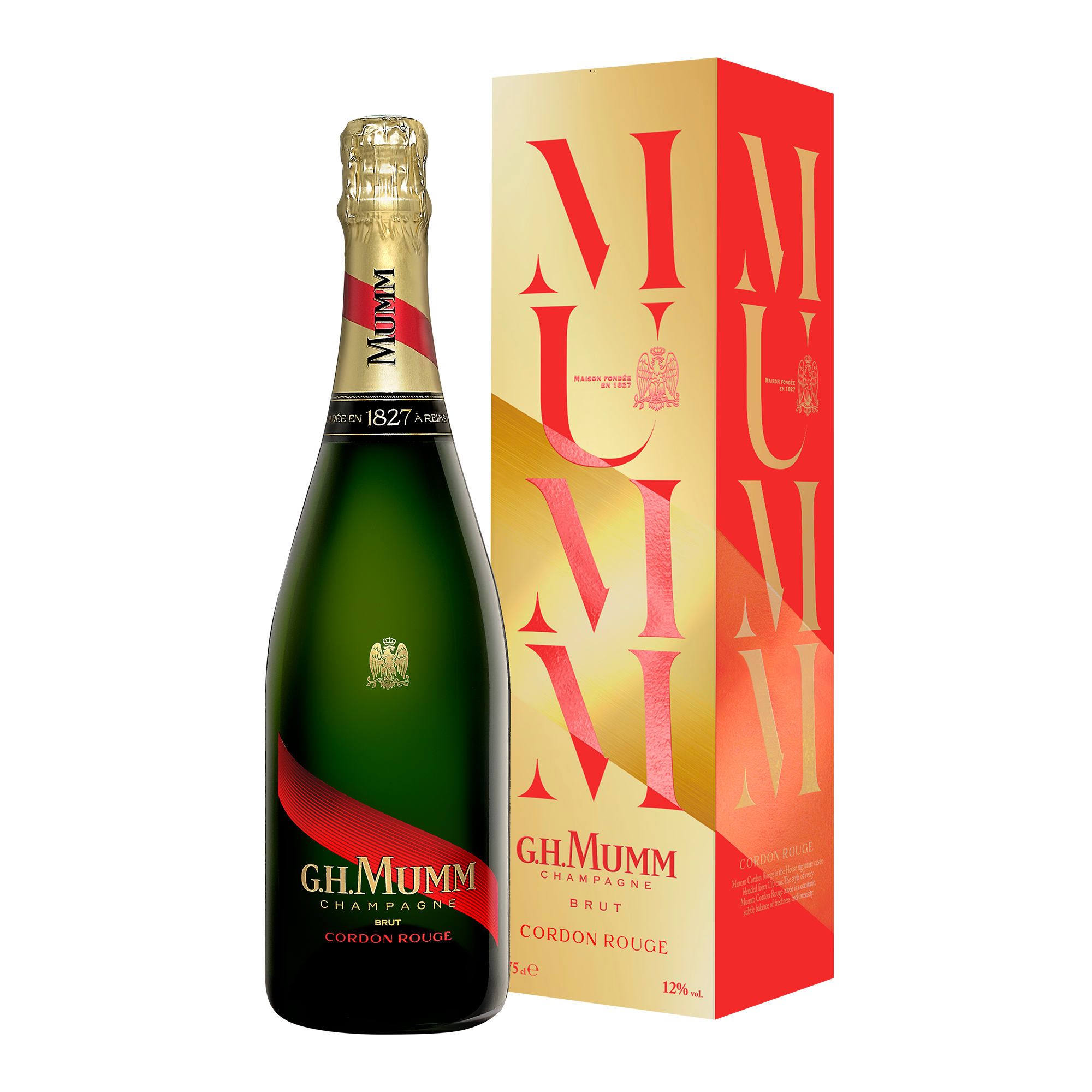 G.H.MUMM CORDON ROUGE BRUT 75 cL GIFT BOX, GIFT BAG