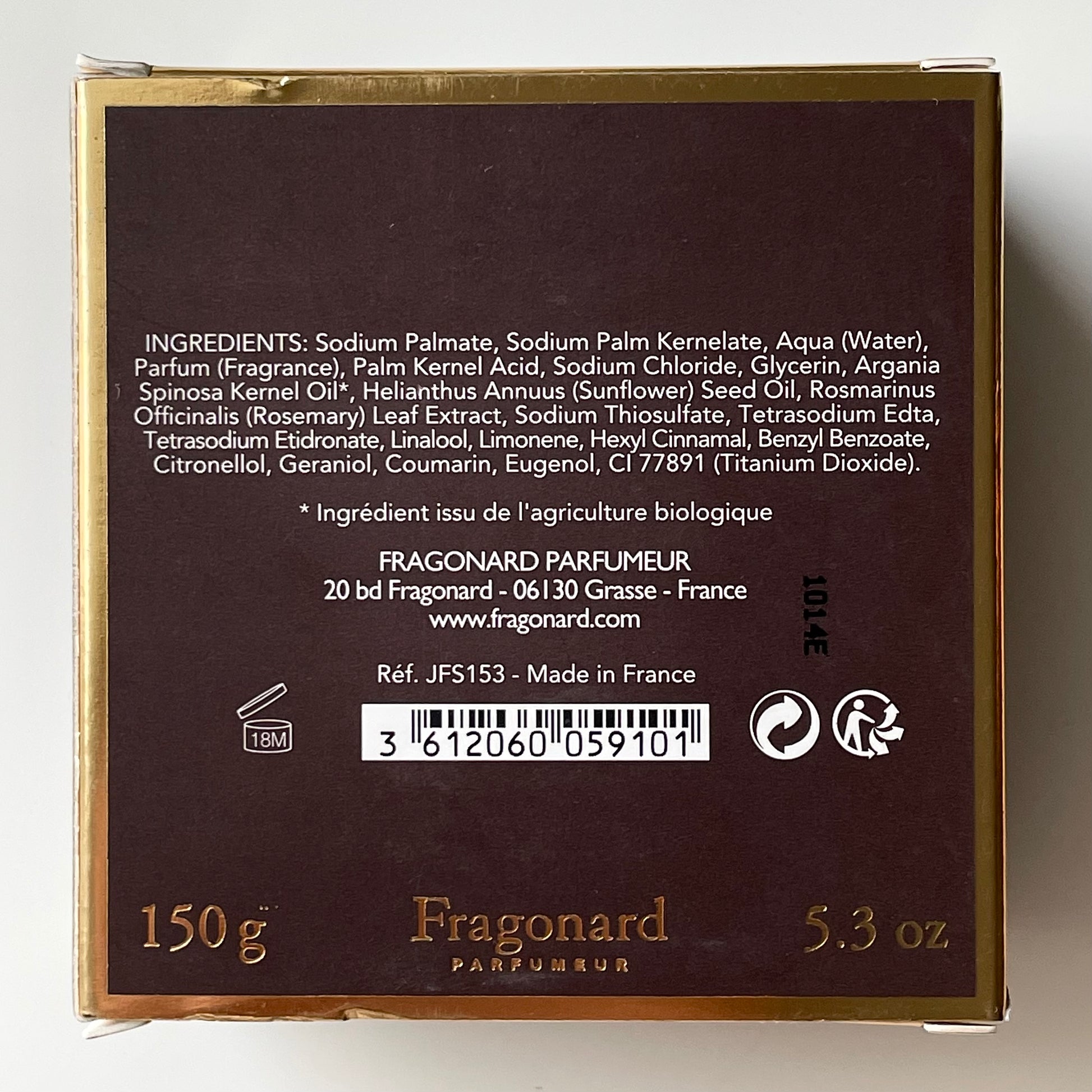 LE JARDIN DE FRAGONARD 150 g – kadidlo a fazole tonka